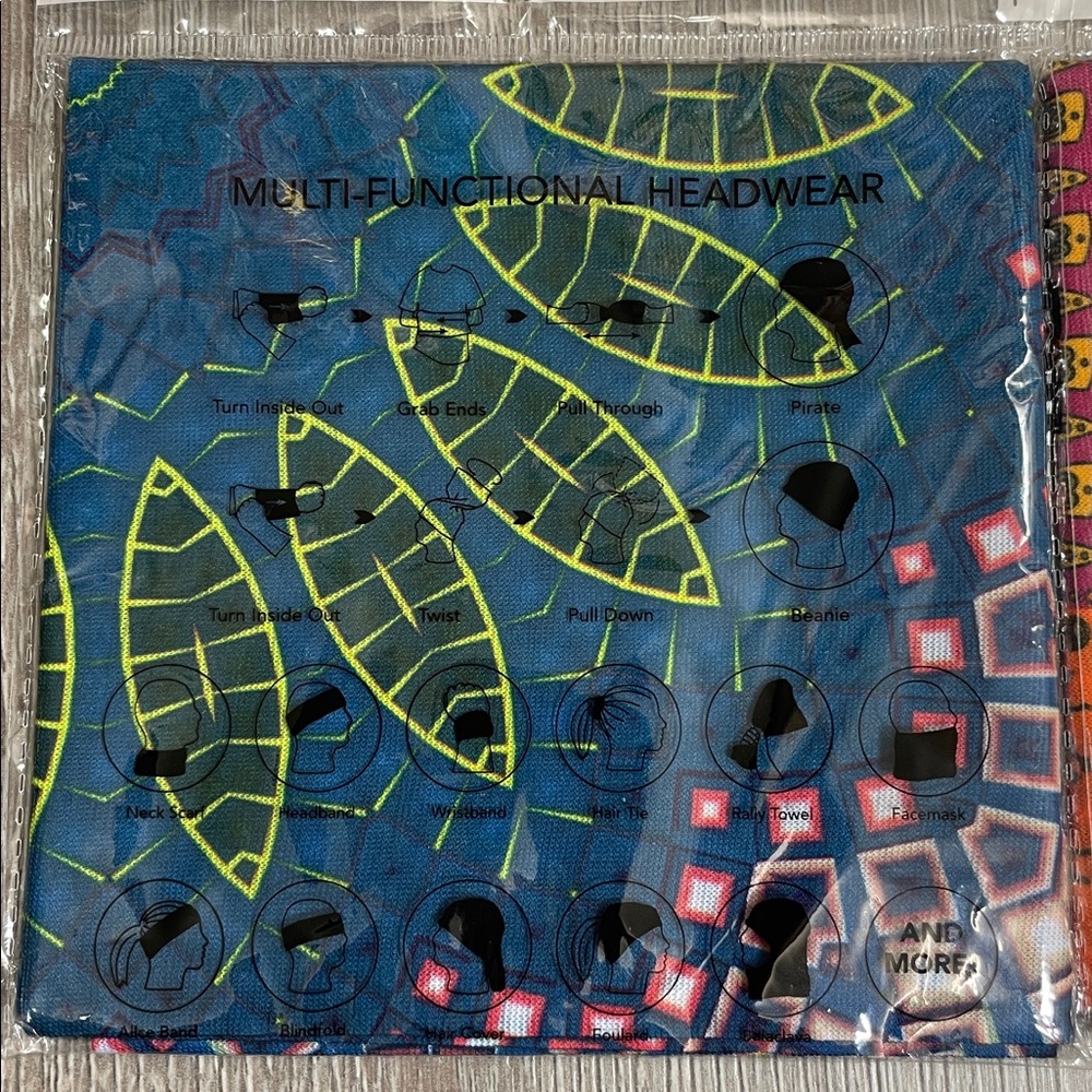 NWT Set of 6 Assorted Patterned Multi Functional Headwear Polyester Microfiber - Picture 5 of 8